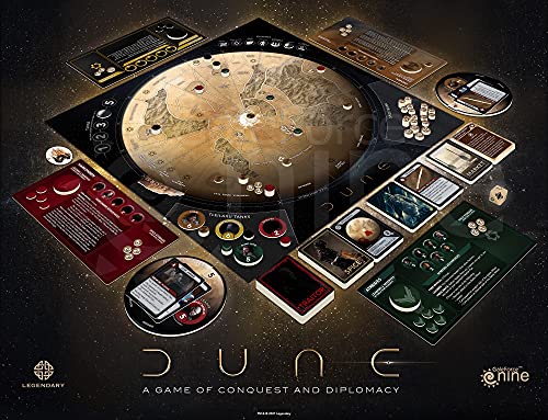 DUNE a Game of Conquest and Diplomacy - Sci-Fi Boardgame  Gale Force Nine  Ages 14+  2-6 Players  120 Min