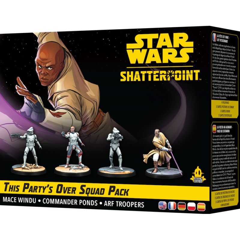 Atomic Mass Games   Star Wars Shatterpoint - This Party's Over (Mace Windu) Squad Pack   Tabletop Miniatures Game   Ages 14+   2 Players   90 Minutes