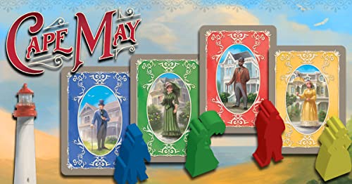 Thunderworks Games - Cape May | Seaside Resort City Building Board Game | Strategy Resource Management and Set Collection | Ages 14+ | Family Game for