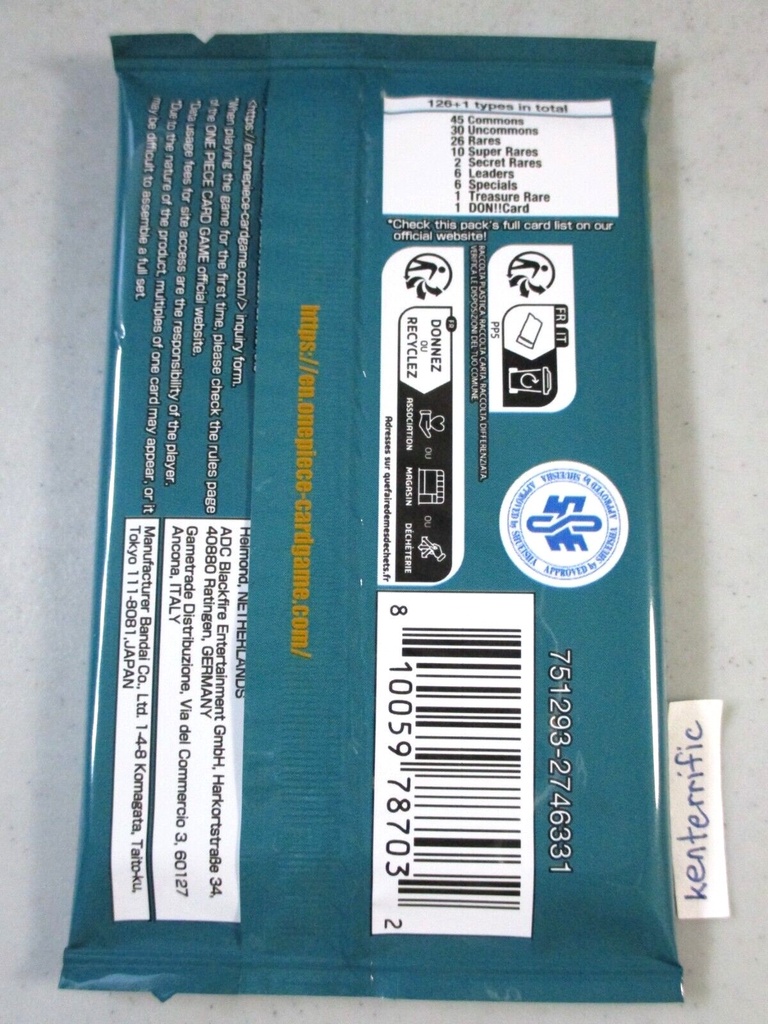 One Piece Card Game: Two Legends (OP-08) - Single Booster Pack