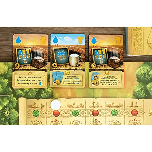 Beer & Bread - Capstone Games  Multi-Use Card Game  Resouce Management Strategy Game  Head-to-Head  Brewing Beer & Baking Bread  Ages 10+  2 Players  