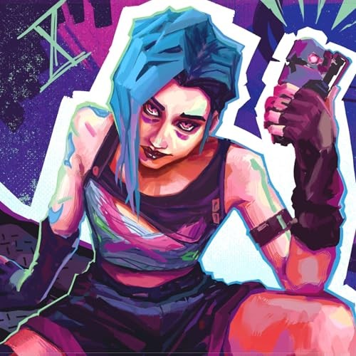 Riftbound TCG: League of Legends Jinx Art Standard Size Card Sleeves (100ct)