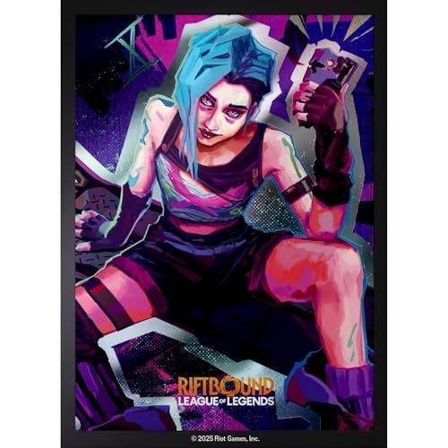 Riftbound TCG: League of Legends Jinx Art Standard Size Card Sleeves (100ct)