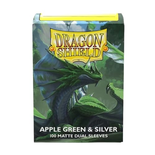 Dragon Shield: Matte - Dual Apple Green & Silver (100)