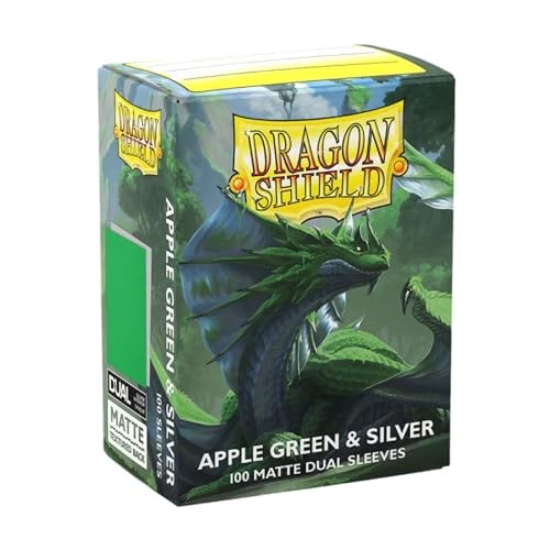 Dragon Shield: Matte - Dual Apple Green & Silver (100)