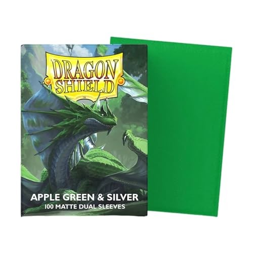Dragon Shield: Matte - Dual Apple Green & Silver (100)