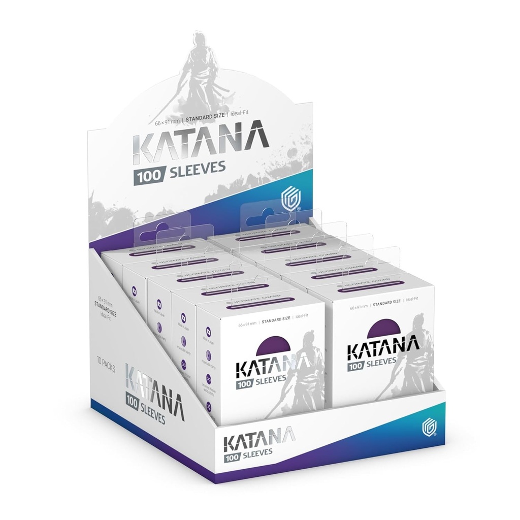 Ultimate Guard Katana Card Sleeves 100 Standard Size TCG Sleeves 66 X 91mm Iris Bloom Back Tournament Sleeves No PVC & Acid-Free High Clarity