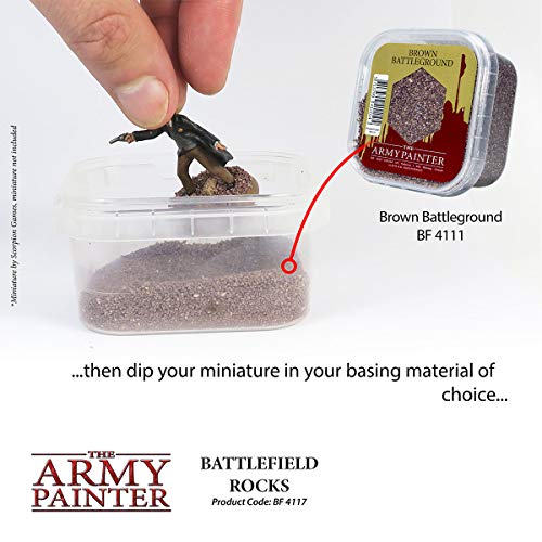 The Army Painter Battlefield Rocks Basing, 150 Ml-for Miniature Bases & Terrains -Scenics Static Grass, Model Terrain Grass, Terrain Model Kit, Basin