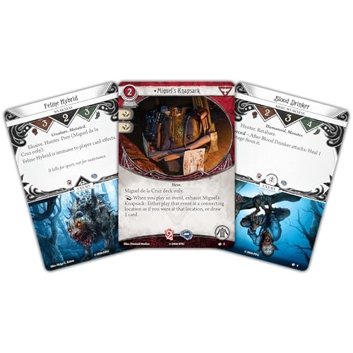 Asmodee Arkham Horror: the Card Game Miguel De La Cruz Investigator Deck - Survivor Role Deck with Traps & Tracking Abilities, Ages 14+, 1-4 Players, 