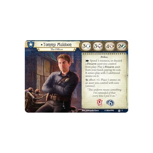 Asmodee Arkham Horror: the Card Game Tommy Muldoon Investigator Deck - Guardian Role Deck with Pre-Built Cards & Upgrade Options, Ages 14+, 1-4 Player