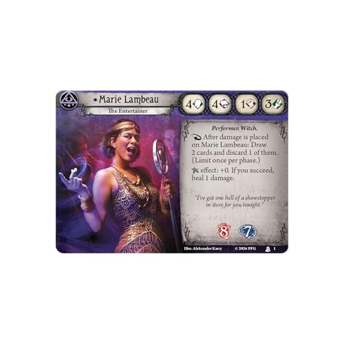 Asmodee Arkham Horror: the Card Game Marie Lambeau Investigator Deck - Mystic Role Deck with Spell & Spirit Abilities, Ages 14+, 1-4 Players, 45+ Min 
