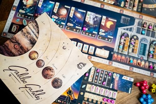 Capstone Games Galileo Galilei | Euro-Style Astronomy Strategy Board Game | Educational Space Exploration Game for 1-4 Players | Historical Scientific