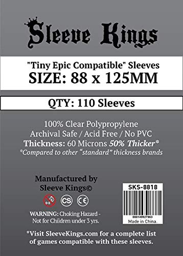 Sleeve Kings: Tiny Epic Compatible Sleeves (88x125mm) (110)