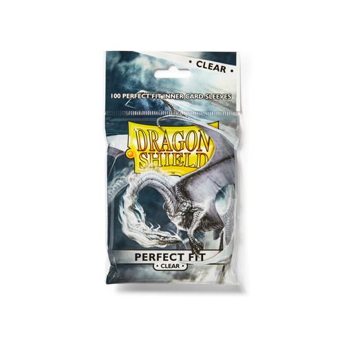 [AT-13001] Dragon Shield Standard Perfect Fit Sleeves - Clear/Clear (100 Sleeves)