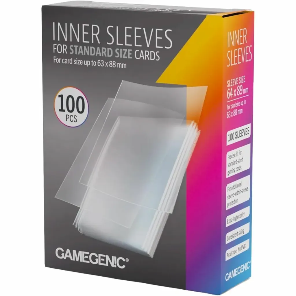 [GGS11013ML] Gamegenic Inner Sleeves 100-Pack Clear