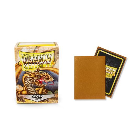 [AT-11006] Dragon Shield Standard Sleeves - Matte Gold (100 Sleeves)