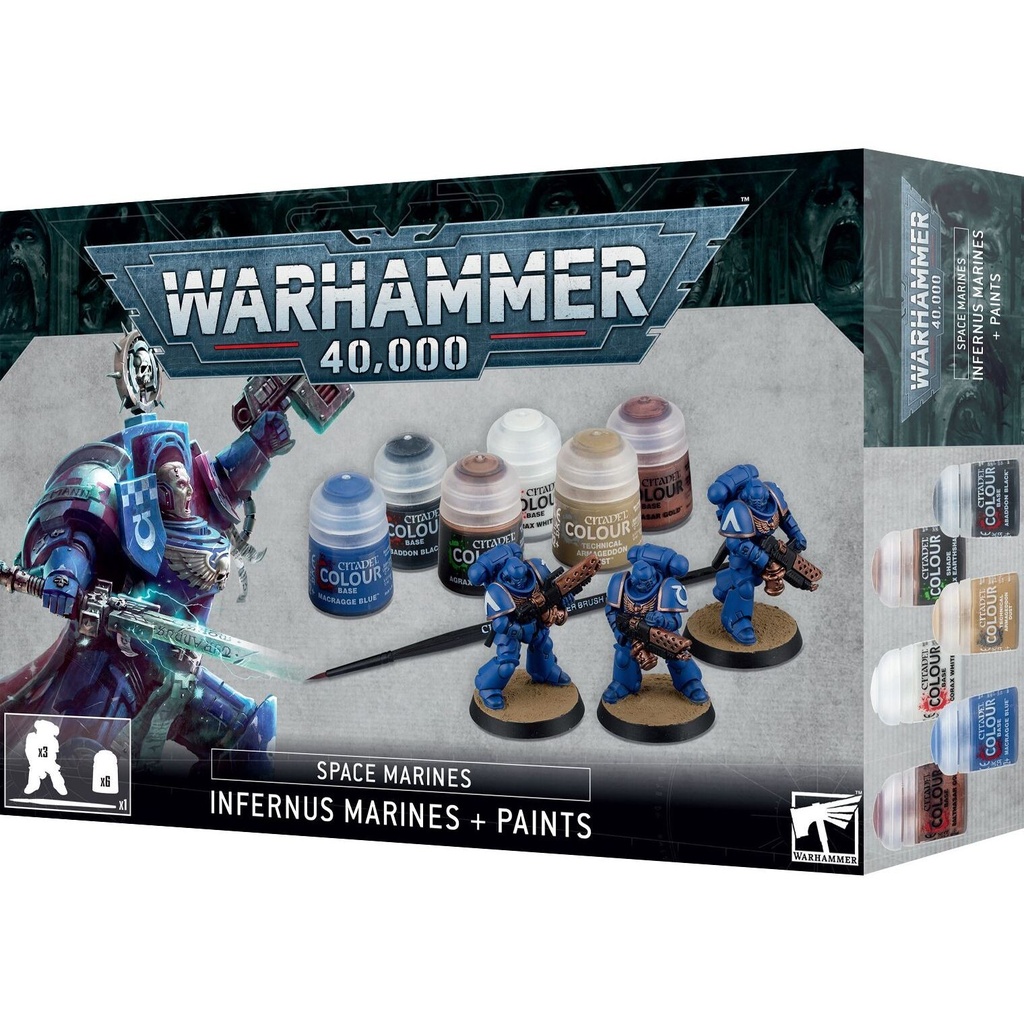 Warhammer 40k - Citadel Space Marines Inferno + Paints