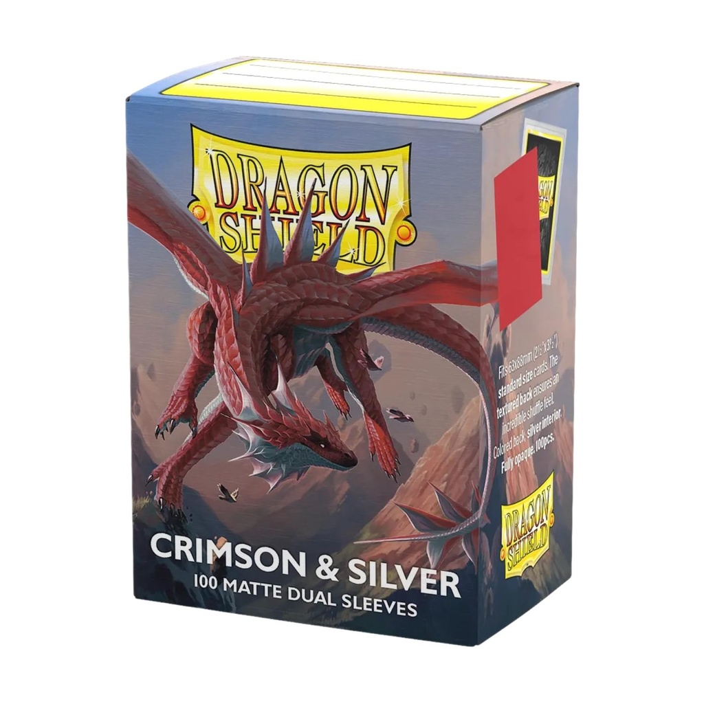 [AT-15072] Dragon Shield: Matte - Dual Crimson & Silver (100)