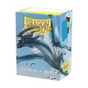 Dragon Shield Sleeves - Standard size - Matte Dual - Sky Blue & Silver (100 Sleeves)
