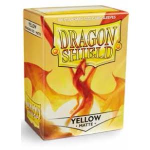 [AT-11014] Dragon Shield Standard Sleeves - Matte Yellow (100 Sleeves)