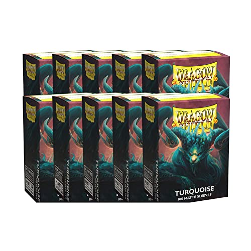 [AT-11055] Dragon Shield Standard size Matte Sleeves Turquoise 'Atebeck' (100 Sleeves)