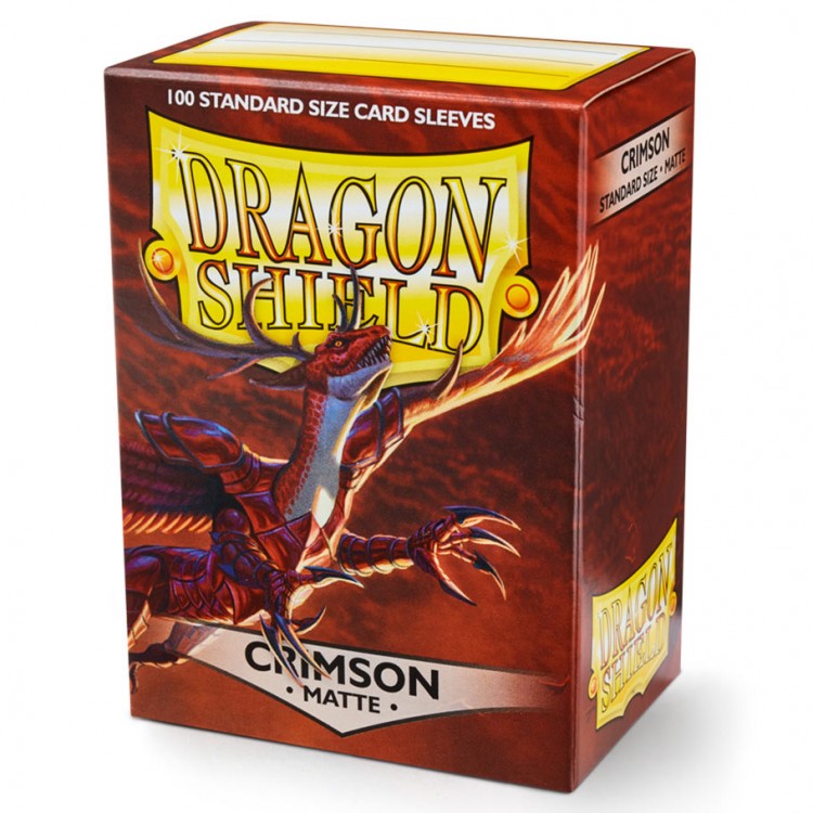 [AT-11021] Dragon Shield Standard Sleeves - Matte Crimson (100 Sleeves)