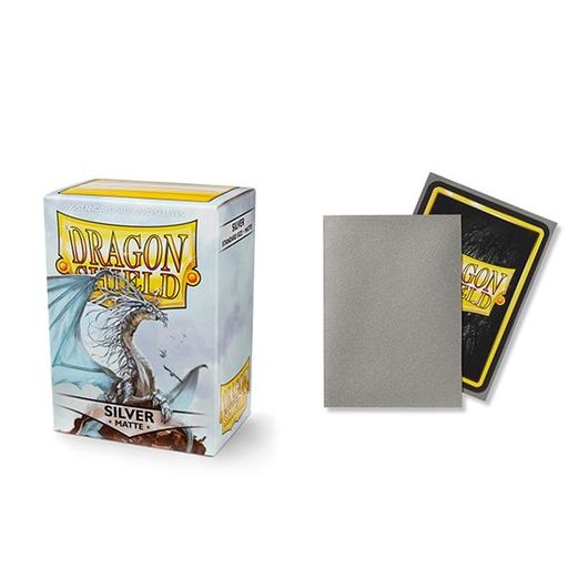 [AT-11008] Dragon Shield Standard Sleeves - Matte Silver (100 Sleeves)