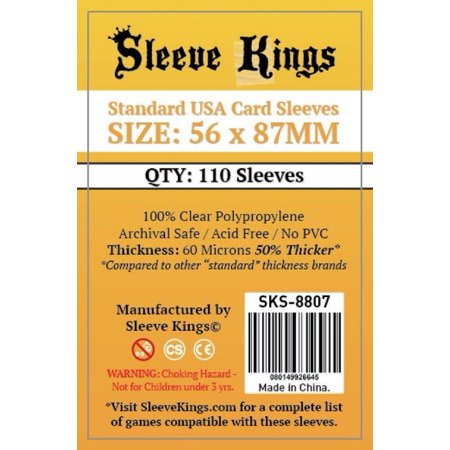 [sk-8807] Sleeve Kings - Standard USA Card Sleeves (56x87mm) 110pc