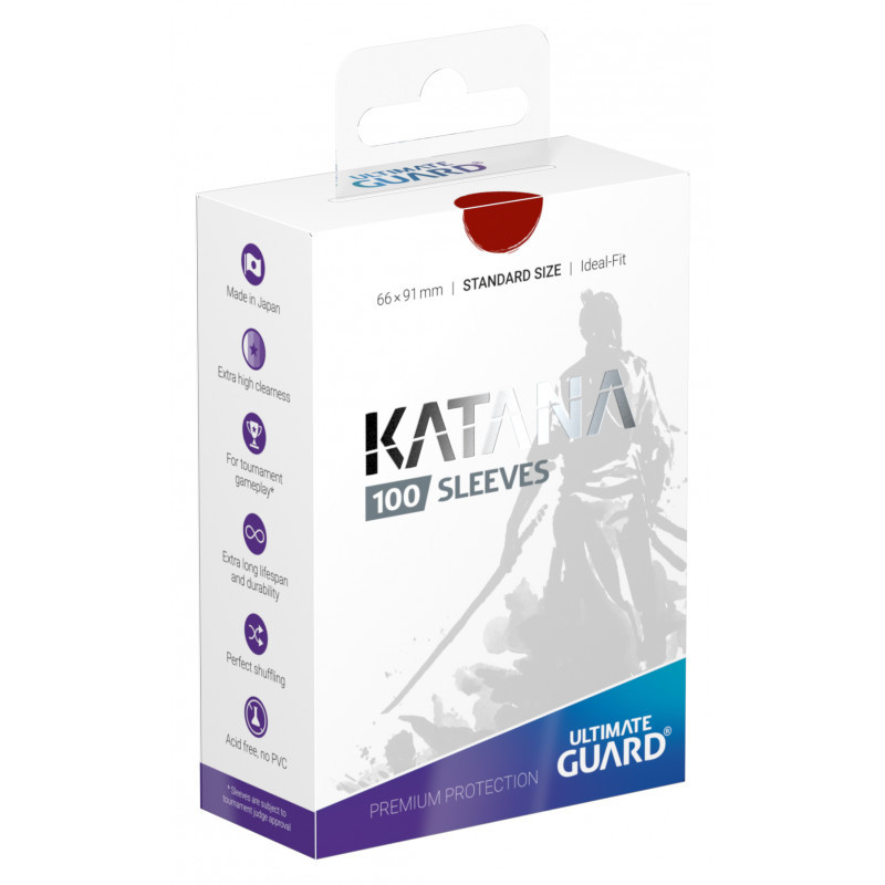 Ultimate Guard Katana Sleeves Standard Size (100) - Red