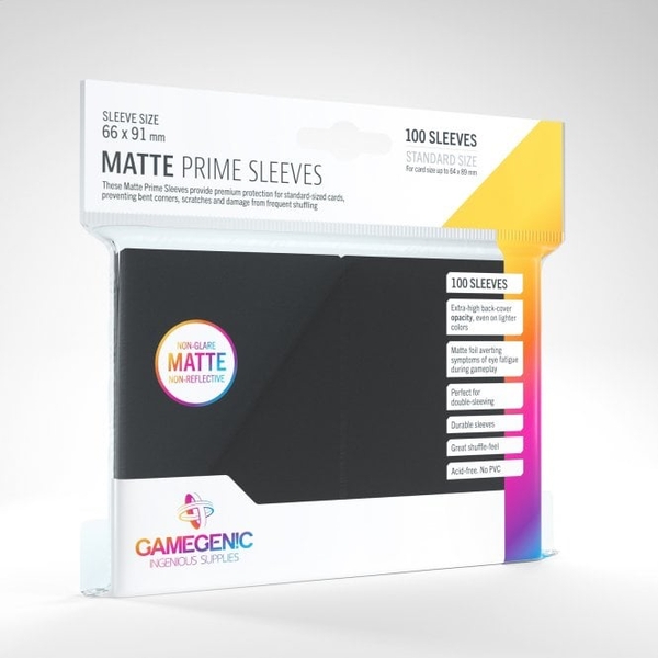 Gamegenic - Matte Prime Sleeves Black (100 Sleeves)