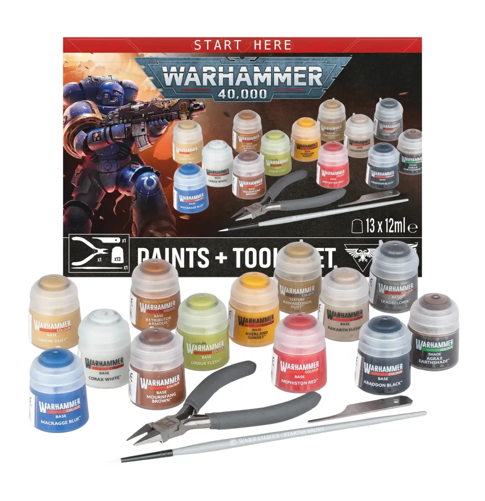 Warhammer 40.000 Paint + Tools set