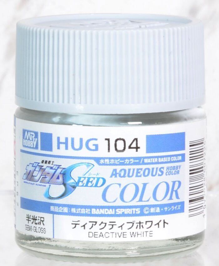 [HUG-104] Mr Hobby Aqueous Gundam Colour HUG-104 Deactive White Semi-Gloss 10ml