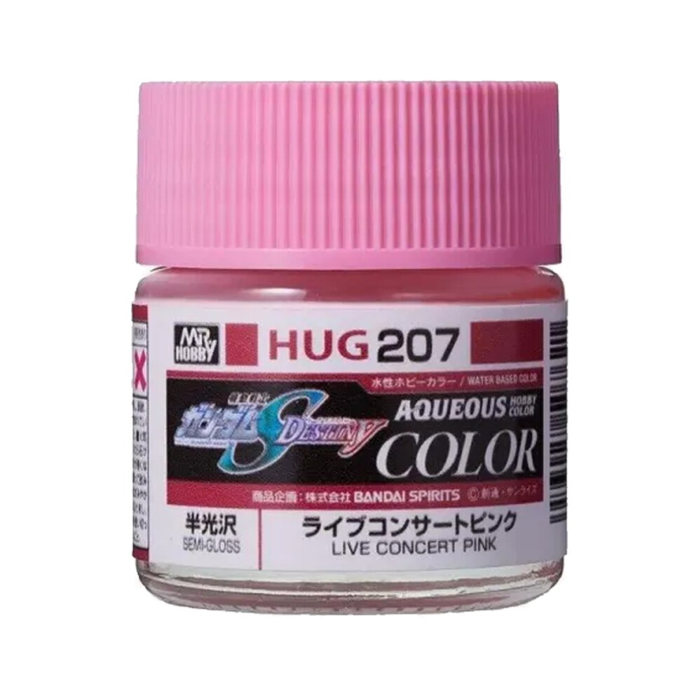 [HUG-207] Mr Hobby Aqueous Gundam Colour HUG-207 Live Concert Pink 10ml Acrylic Paint