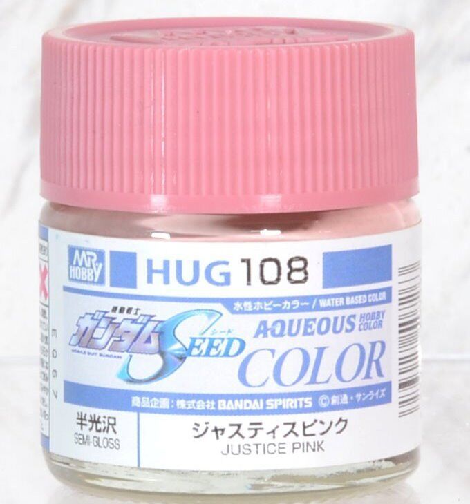 [HUG-108] Mr Hobby Aqueous Gundam Colour HUG-108 Justice Pink 10ml Acrylic Paint