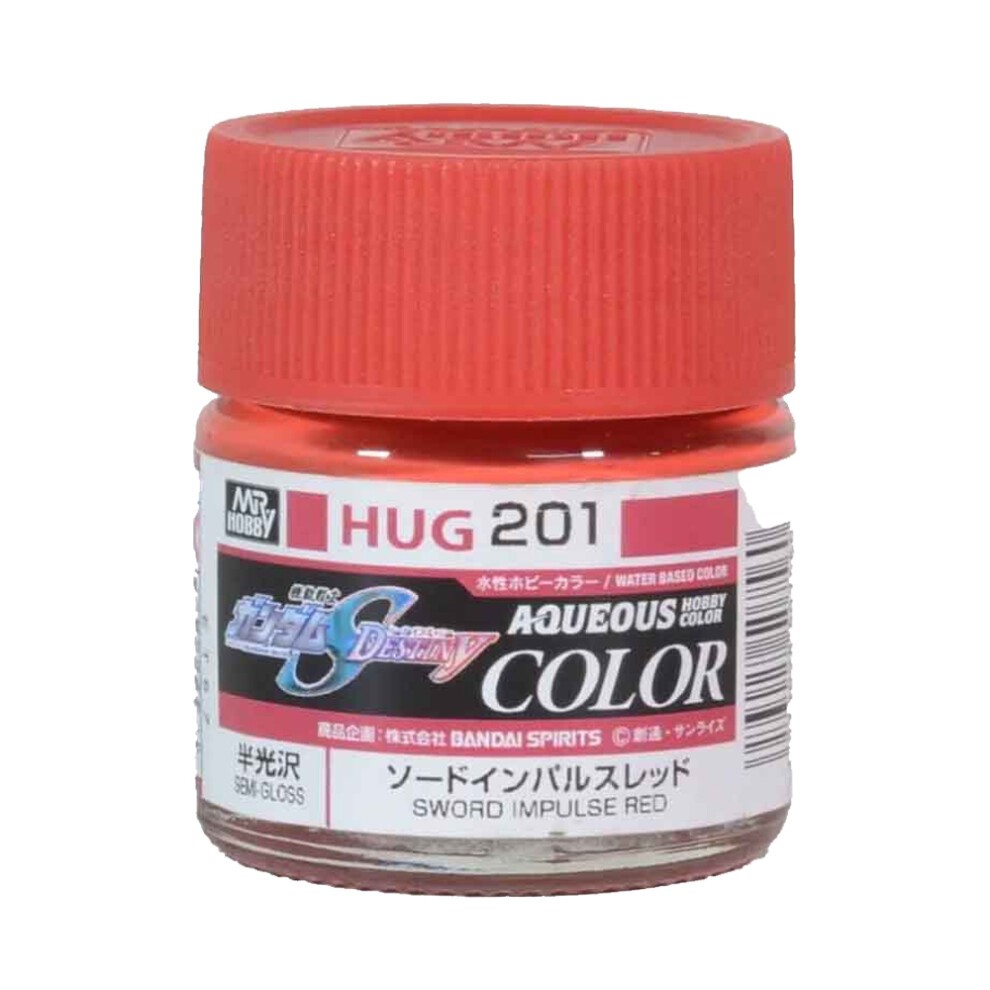 [HUG-201] Mr Hobby Aqueous Gundam Colour HUG-201 Sword Impulse Red 10ml Acrylic Paint