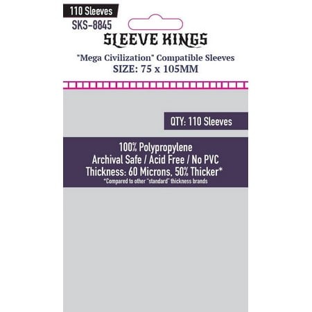 [sk-8845] Sleeve Kings Mega Civilization Sleeves (75x105mm) 110 pcs