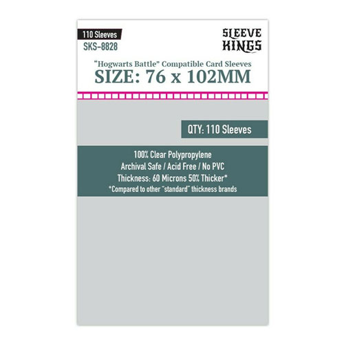 [sks-8828] Premium Card Sleeves - Hogwarts Battle Large Sleeves (76mm X 102mm) - 110 Sleeves per Pack