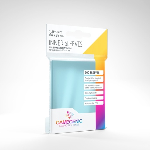 [GGS11013ML] Gamegenic Inner Sleeves 100-Pack Clear