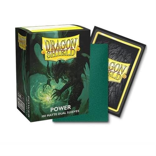 [AT-15063] Dragon Shield Matte Dual Standard Sleeves (100) - Power (Metallic Green)